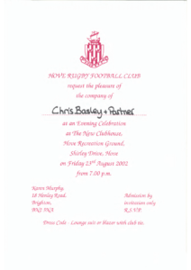 Invites to 2002 Clubhouse Opening C List